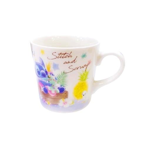 (限量)(日貨)DISNEY迪士尼 水彩畫系列 馬克杯/陶瓷杯/杯子/茶杯/水杯-史蒂奇STITCH(尺寸:約7.7x8x6.2cm)(不包含把手)