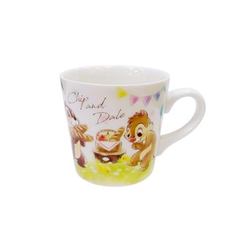 (限量)(日貨)DISNEY迪士尼 水彩畫系列 馬克杯/陶瓷杯/杯子/茶杯/水杯-奇奇蒂蒂(尺寸:約7.7x8x6.2cm)(不包含把手)