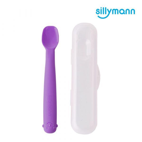 【韓國sillymann】幼童餵食湯匙(4m+)(葡萄紫/小號)