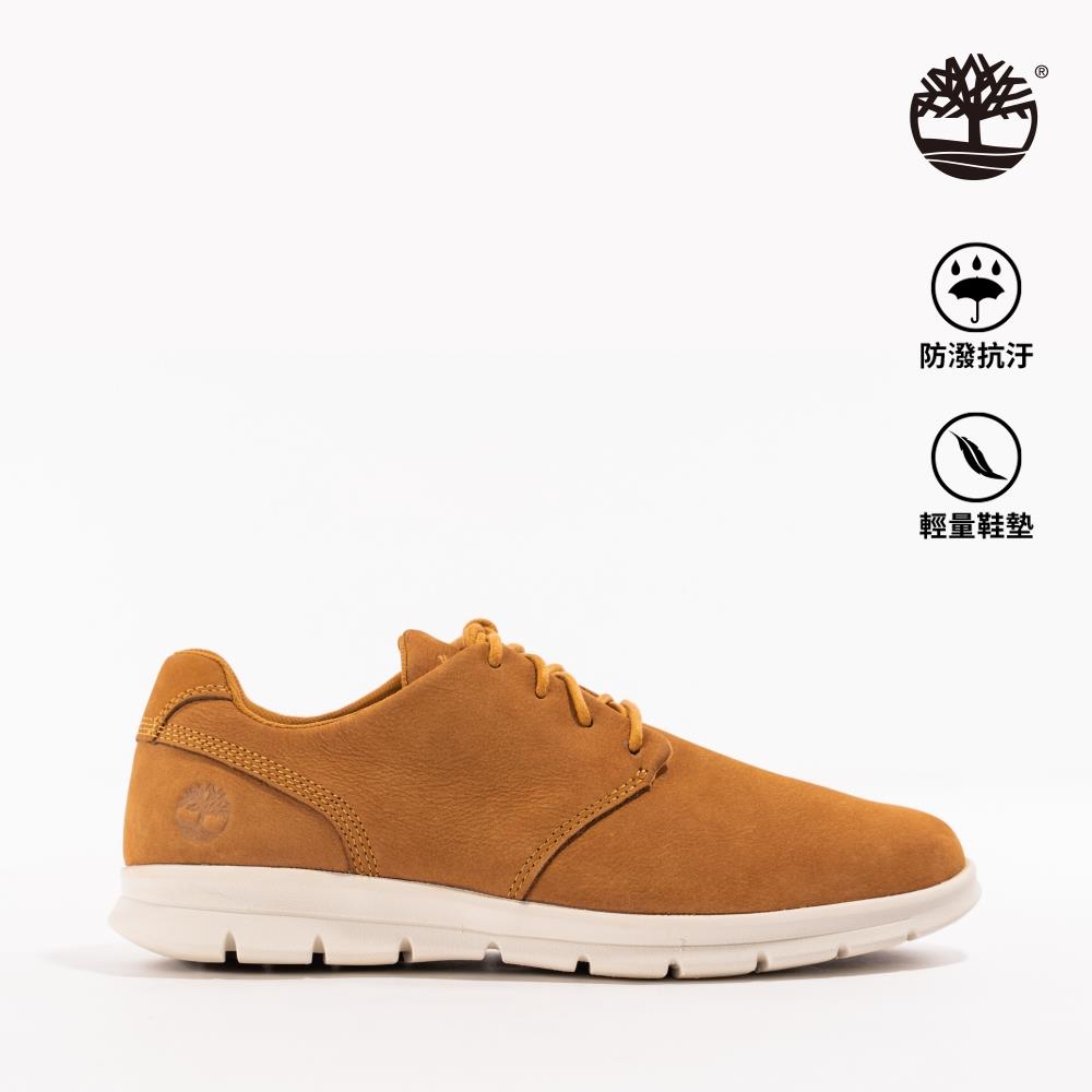 Timberland 男款小麥色皮革低筒休閒鞋|A411H231