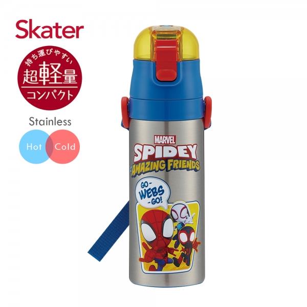 (日貨)Skater xMarvel系列 不鏽鋼直飲保溫水壺(470ml)-蜘蛛人Spider-Man