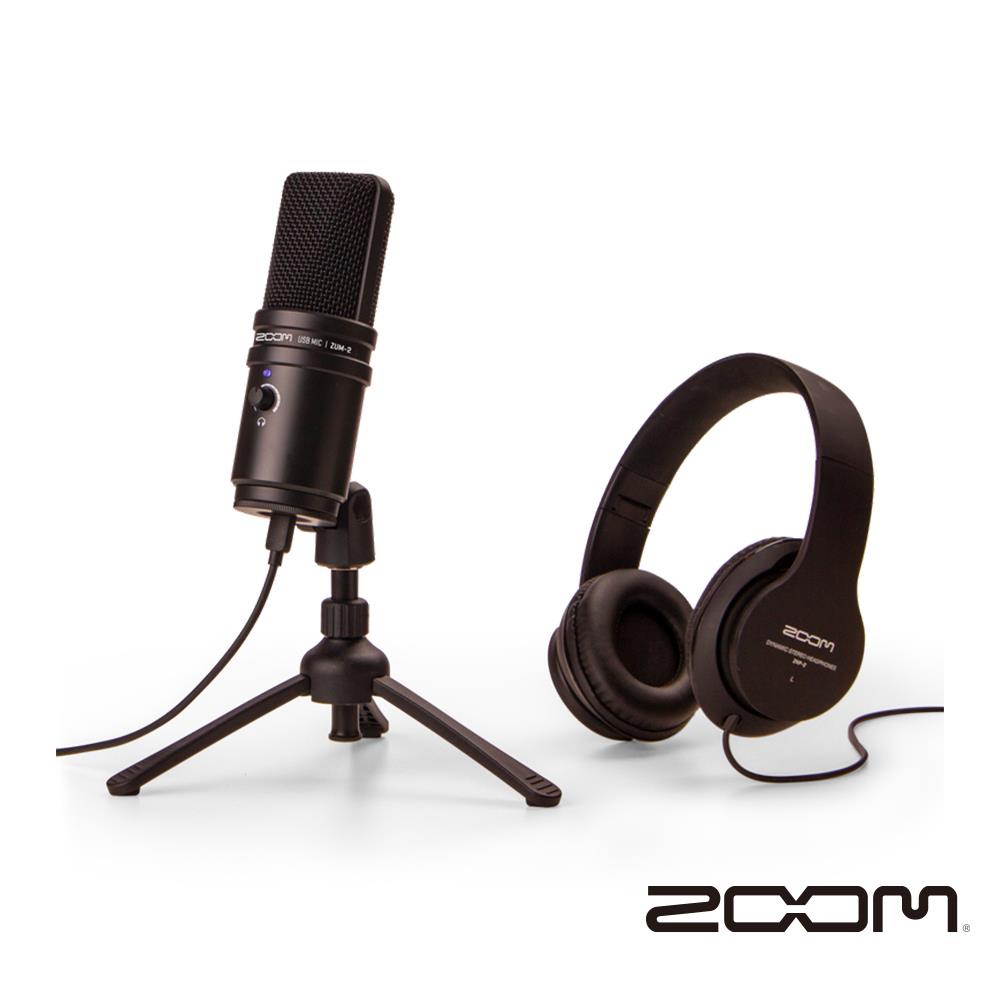 【ZOOM】ZUM-2PMP USB麥克風耳機套組 公司貨