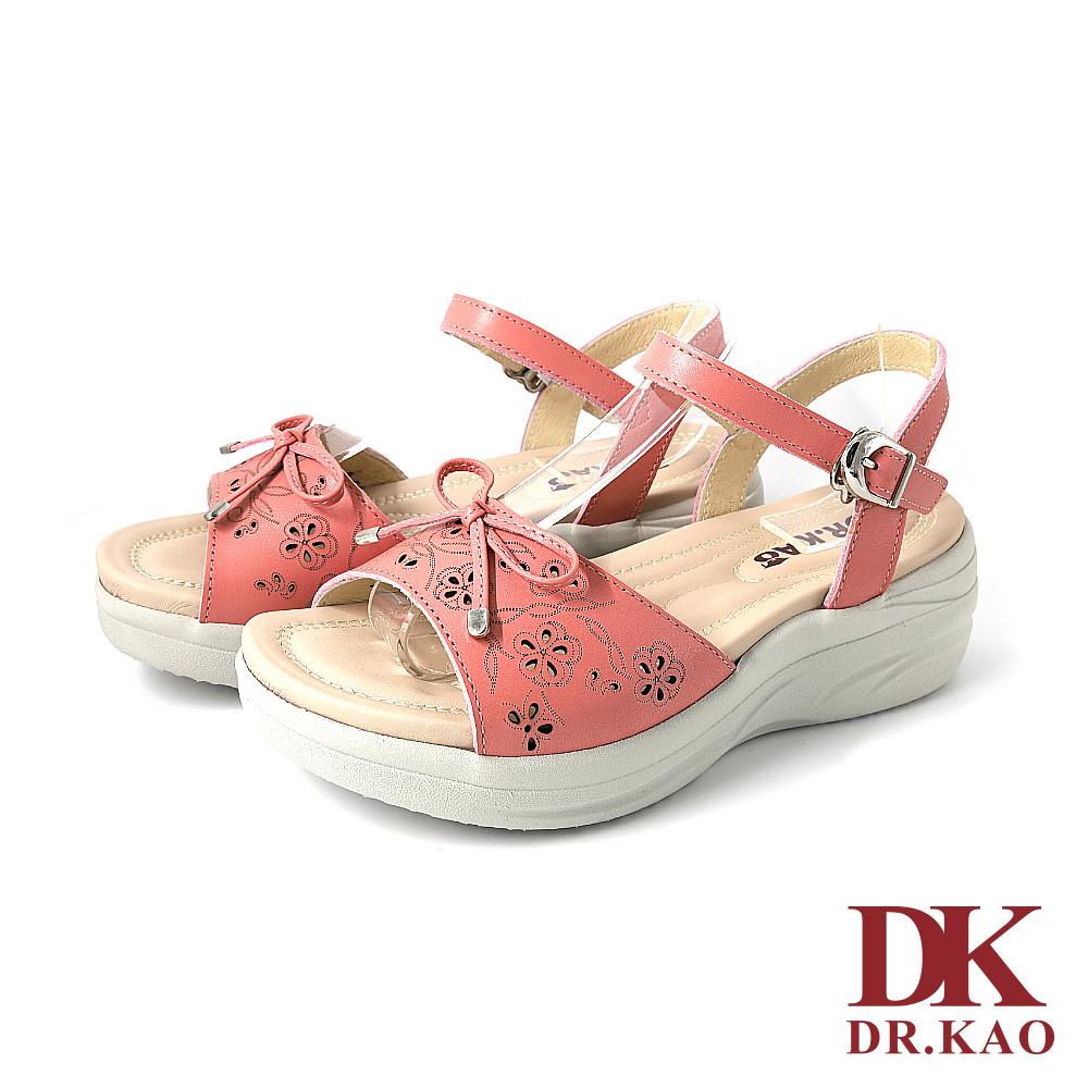 【DK 氣墊鞋】浪漫雕花氣墊女涼鞋 75-2290-40 粉紅