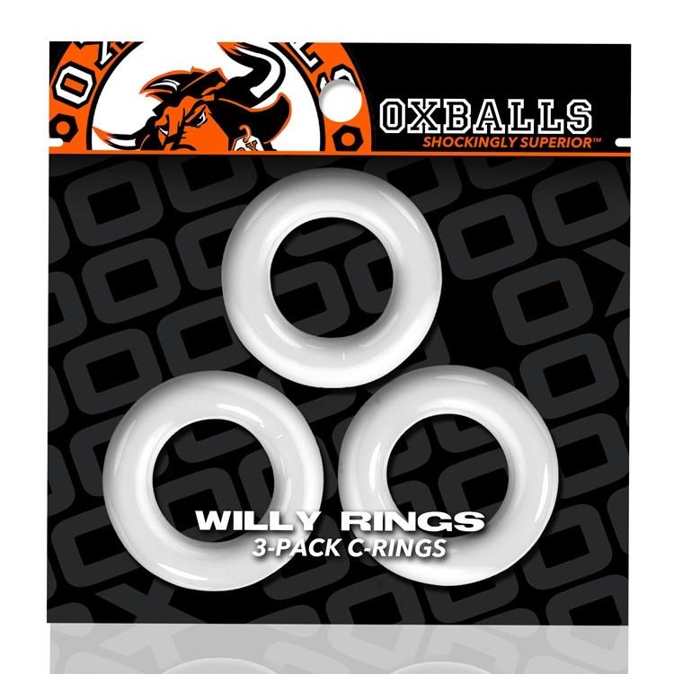 美國 OXBALLS WILLY RINGS威利矽膠鎖精環三件組(多色)(OX-3047)