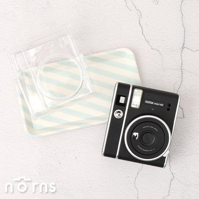 Mini40透明水晶殼 - Norns 拍立得保護殼皮套相機包 附背帶