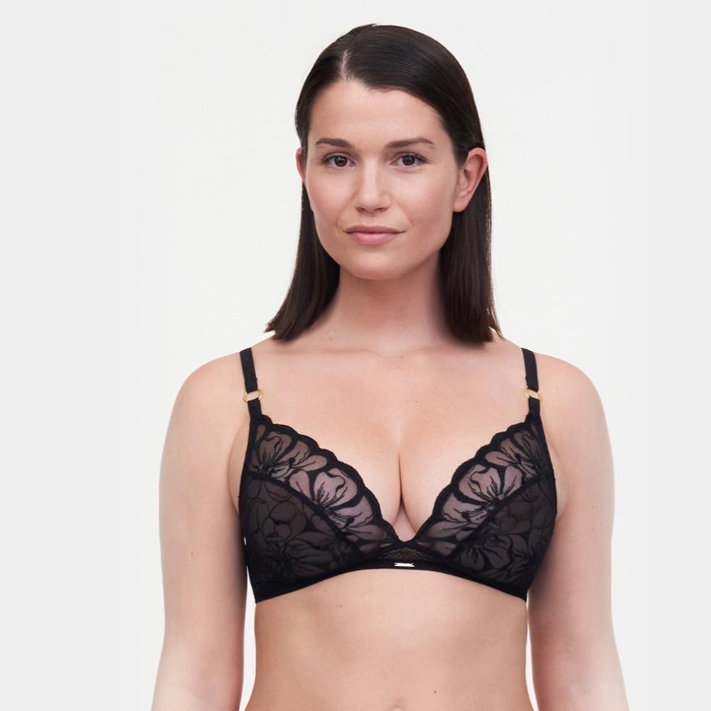 【Chantelle】無鋼圈內衣>S-L>黑色(12M80_011)【Fleurs】