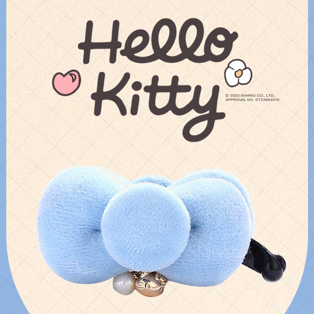 [Hello Kitty聯名款]環遊世界蝴蝶結香蕉夾(小版夾心)(藍) BC22021髮夾