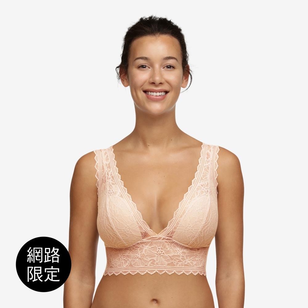 網路獨賣【Chantelle Easy Feel】蕾絲短襯內衣>S-L>粉膚色(94270_01N)【Floral Touch】
