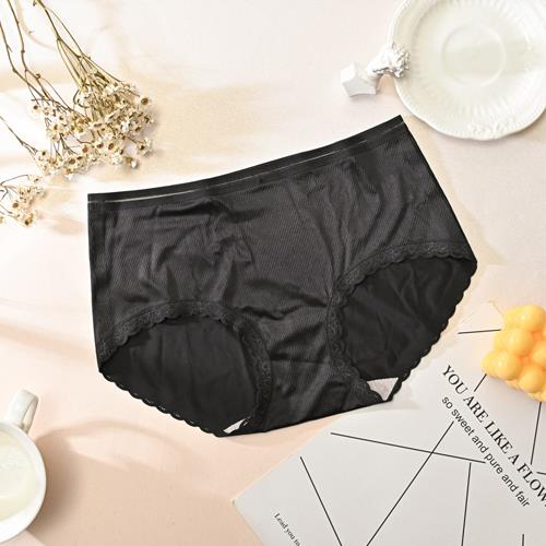 Women's Black Silk Panties