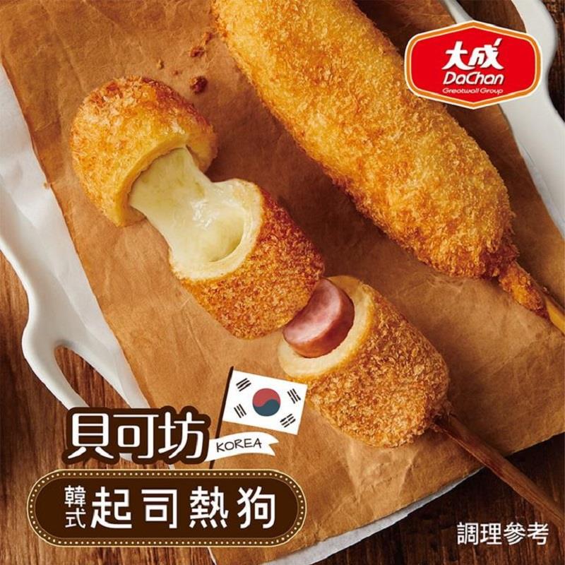 【冷凍店取—大成集團】貝可坊韓式起司熱狗(80g/支/包)