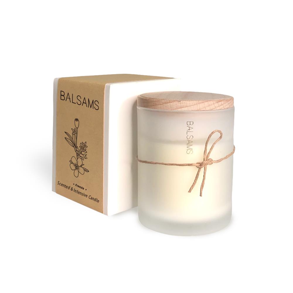 【Balsams 白森氏】香氛工藝蠟燭200g(白盒)-小蒼蘭&茉莉