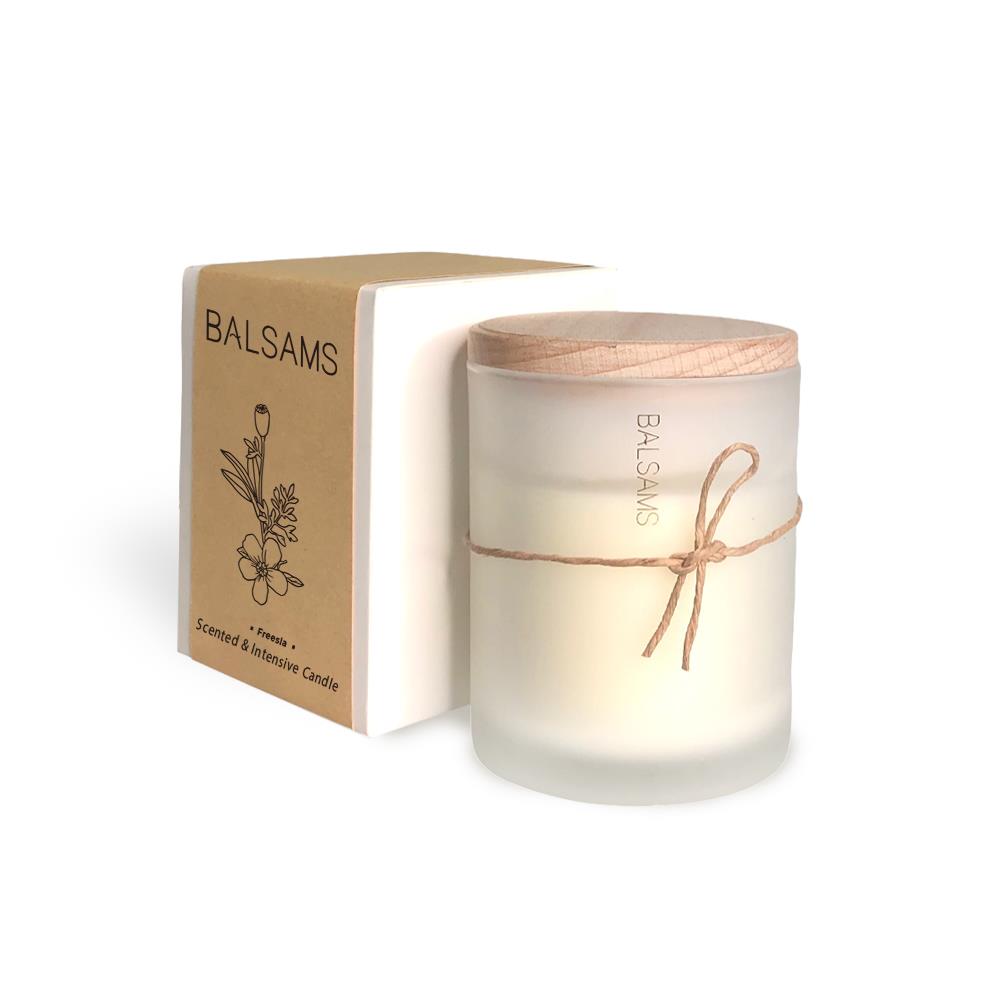 促銷【Balsams白森氏】香氛工藝蠟燭200g(白盒)-小蒼蘭&茉莉(效期2027/05/15)