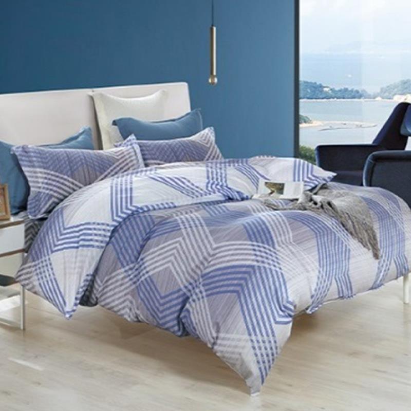 (無被套)新絲柔棉系列-三件式床包枕套組 / 時代軌跡