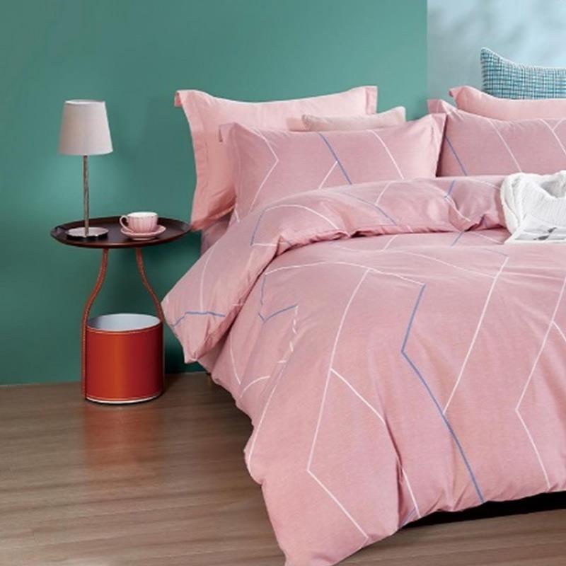 (無被套)新絲柔棉系列-三件式床包枕套組 / 方程式