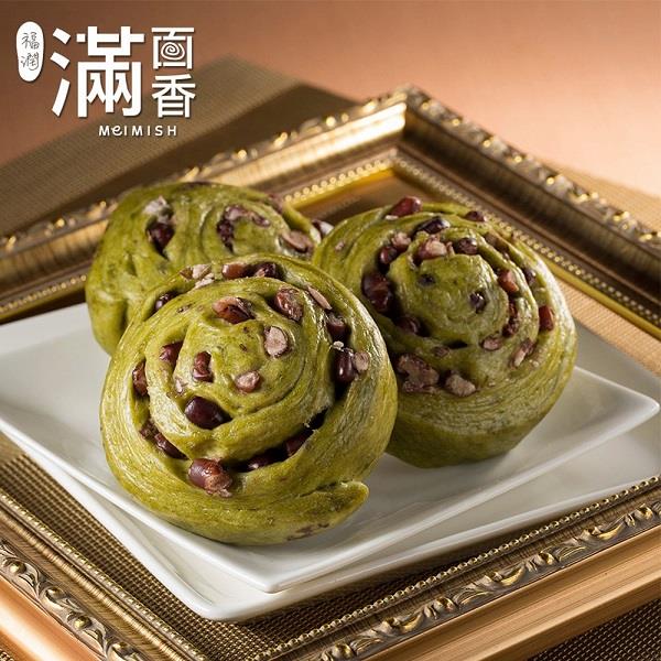 【冷凍店取－滿面香】翠綠茶香手工饅頭(４００Ｇ)