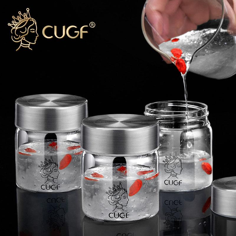 燕窩分裝瓶 3個裝 廚貴妃 CUGF 多規格 密封杯 帶蓋玻璃杯 密封罐 蜂蜜糖罐 玻璃罐【ZM0410】《約翰家庭百貨