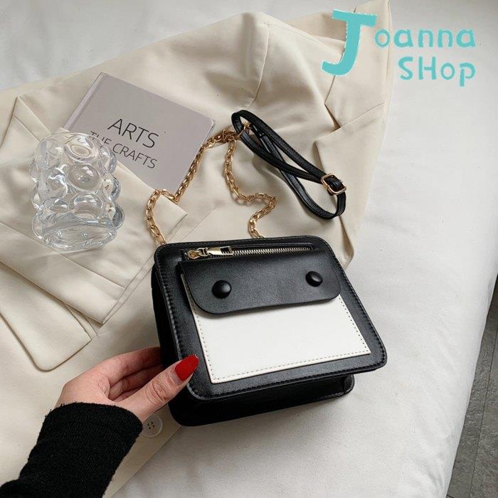 清新LOVE拼接百搭逛街斜背包1-Joanna Shop