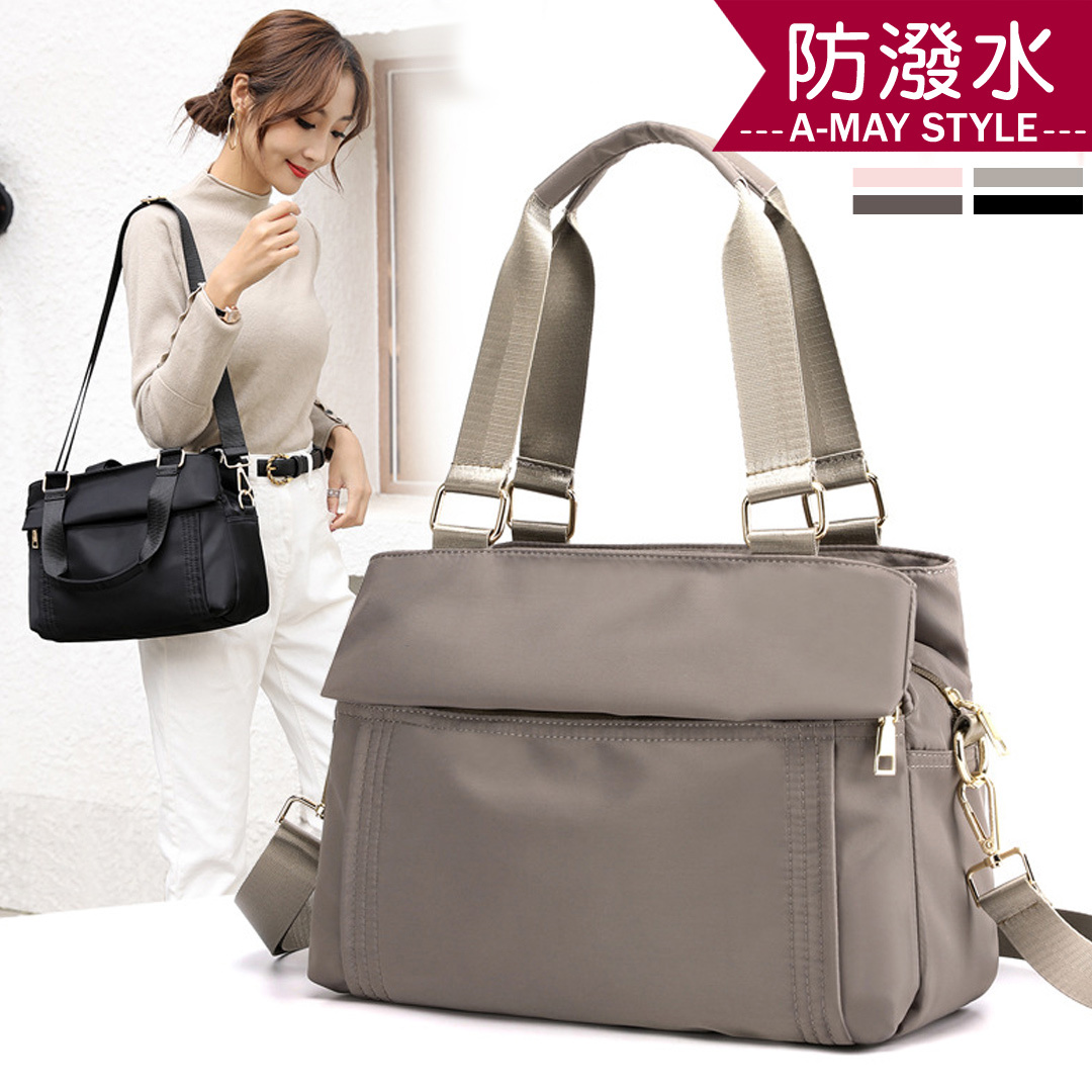 手提包-防潑水尼龍休閒多夾層肩背包【XJC869242】＊艾美時尚(現 預)