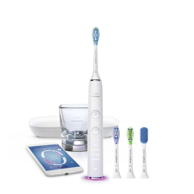 ★寄舊換新特惠★鑽石靚白智能音波牙刷Sonicare Smart-晶鑽白(HX9924/02)*送2年份刷頭