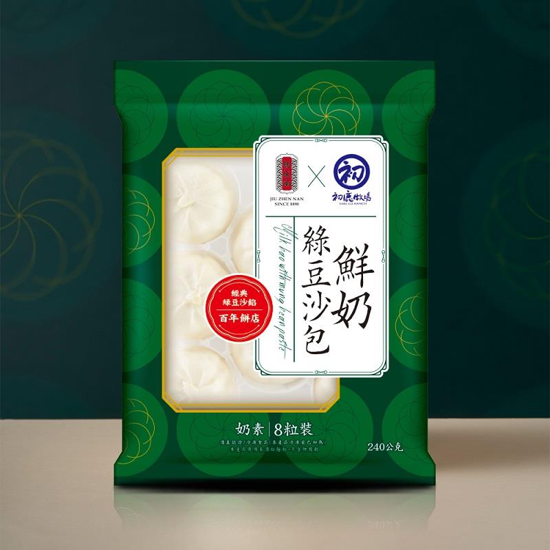 【初鹿牧場ｘ舊振南】鮮奶綠豆沙包(３０ｇ＊８入／包)