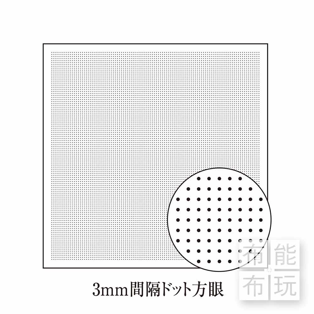 Olympus 刺子繡花布巾 白 3mm方眼 布能布玩拼布生活工坊