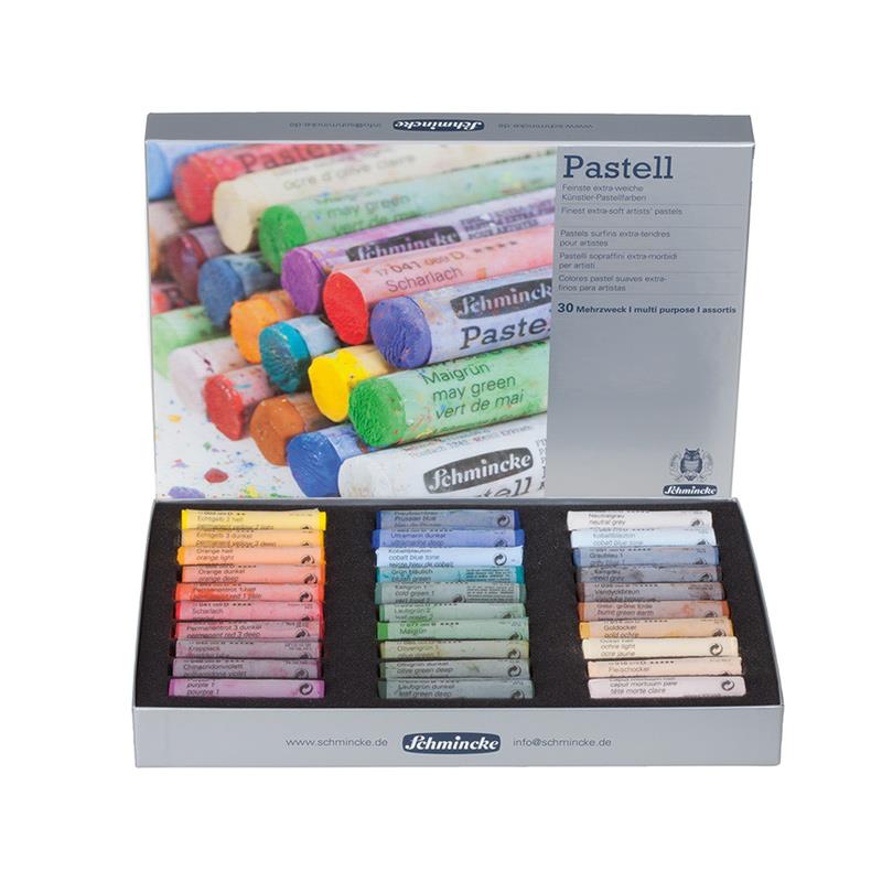 *FABER-CASTELL 輝柏 德國貓頭鷹Schmincke-粉彩條紙盒-30色