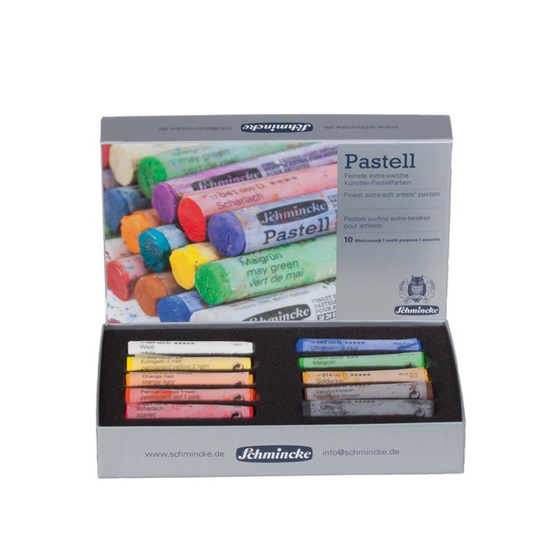 *FABER-CASTELL 輝柏 德國貓頭鷹Schmincke-粉彩條紙盒-10色