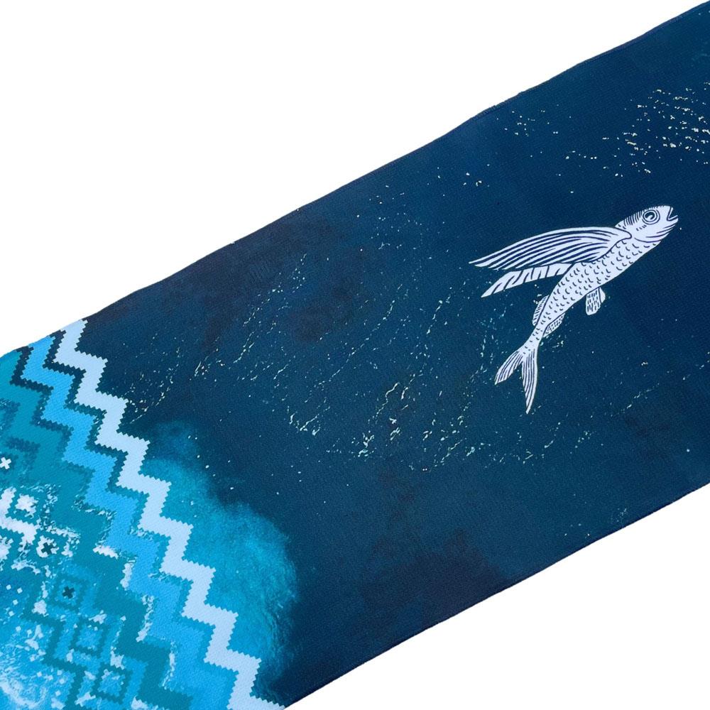 【海洋動物系列】 海洋深海飛魚運動毛巾