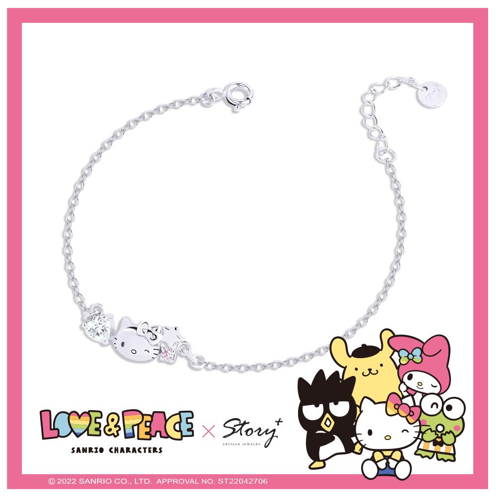 Love&Peace系列-Hello Kitty凱蒂貓純銀手鍊