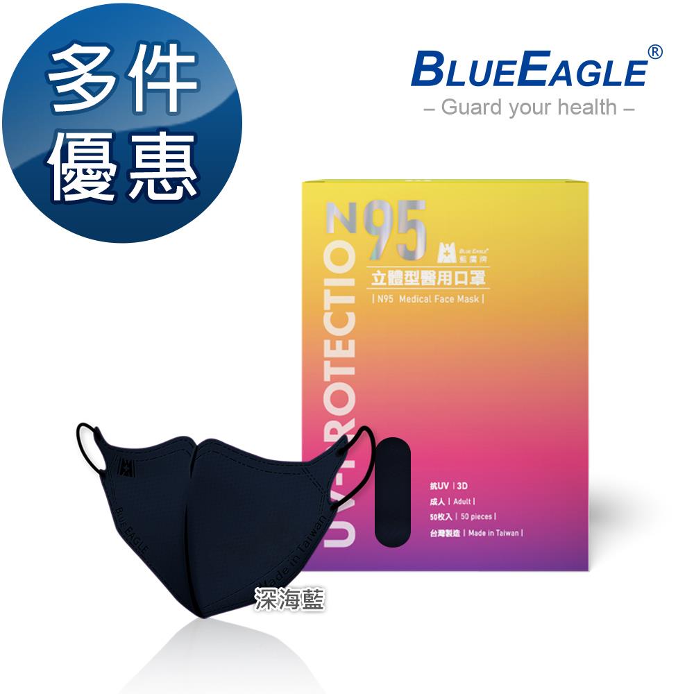 N95立體型成人醫用口罩（深海藍）50片/盒 多件優惠中 NP-3DMWBD-50