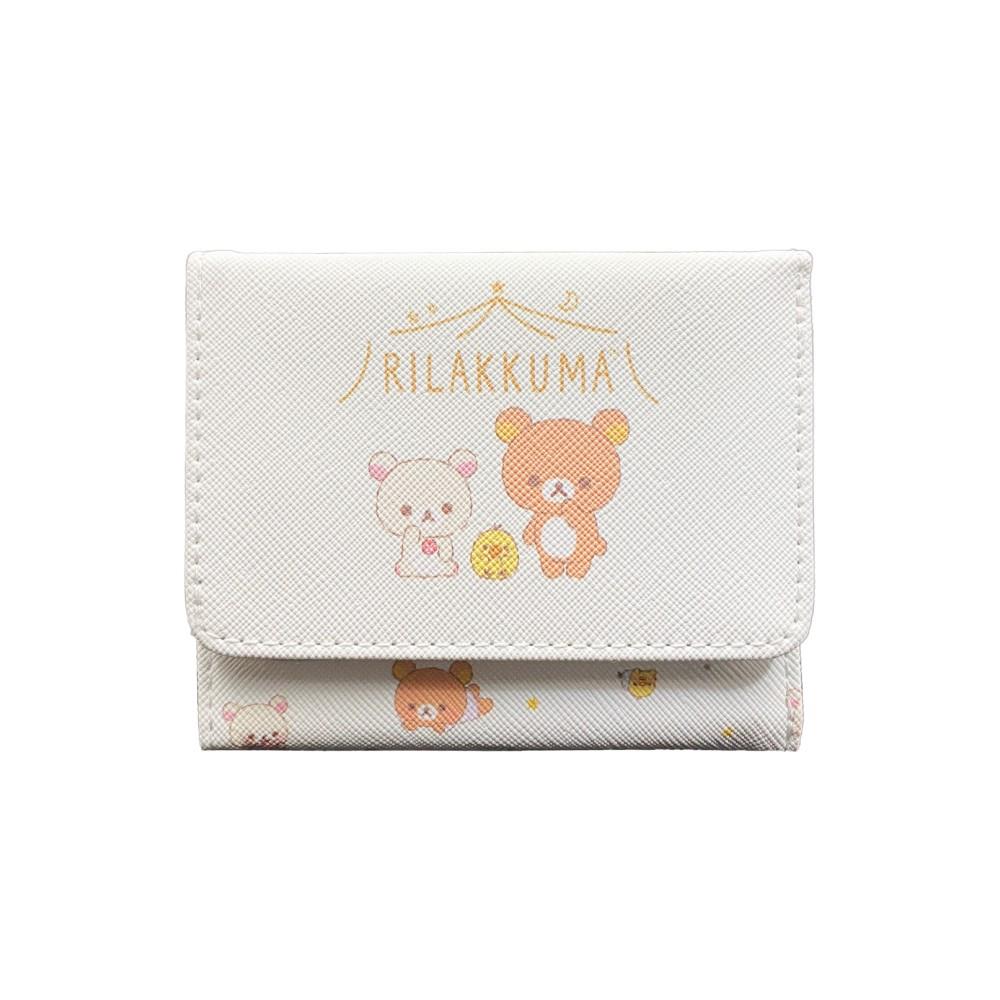 【Ｒｉｌａｋｋｕｍａ】拉拉熊三折皮夾(米白色)