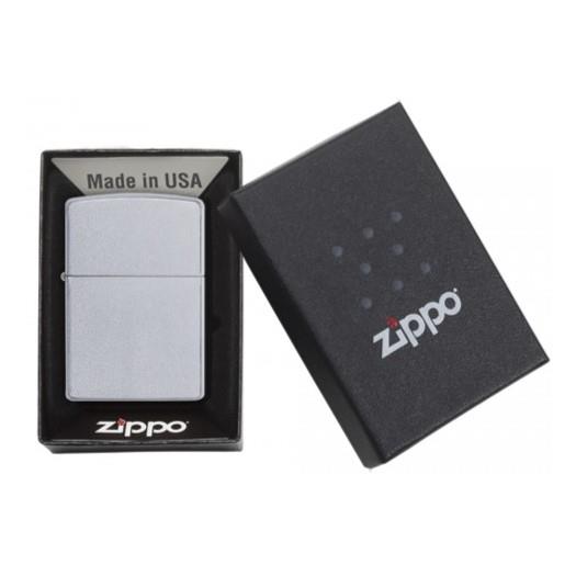 ZIPPO 打火機/205 Satin Chrome Auto Engrave 防風打火機(1入/盒裝)