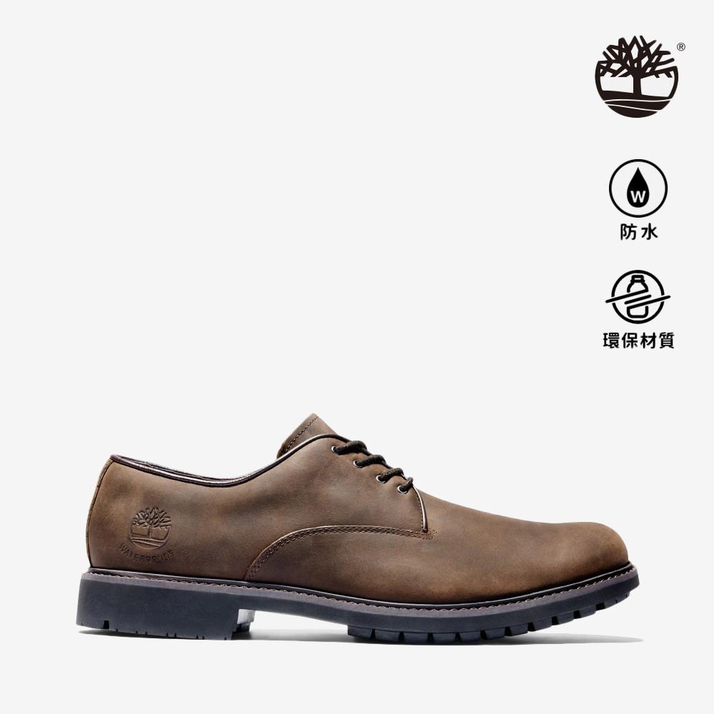 Timberland 男款深棕色防水皮革休閒鞋|5550R242