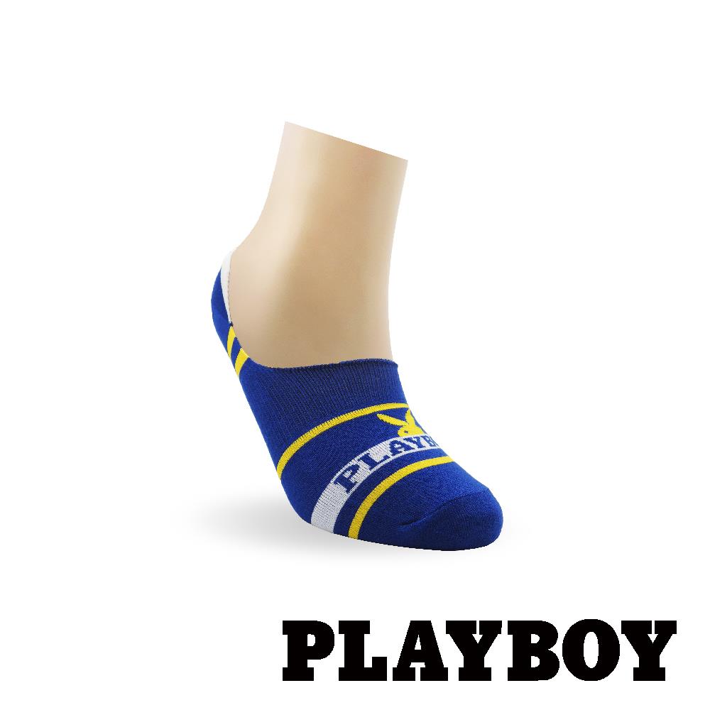 【襪款任選4雙$395 、9雙$750】 PLAYBOY 細針隱形男襪-藍色(BX1117)