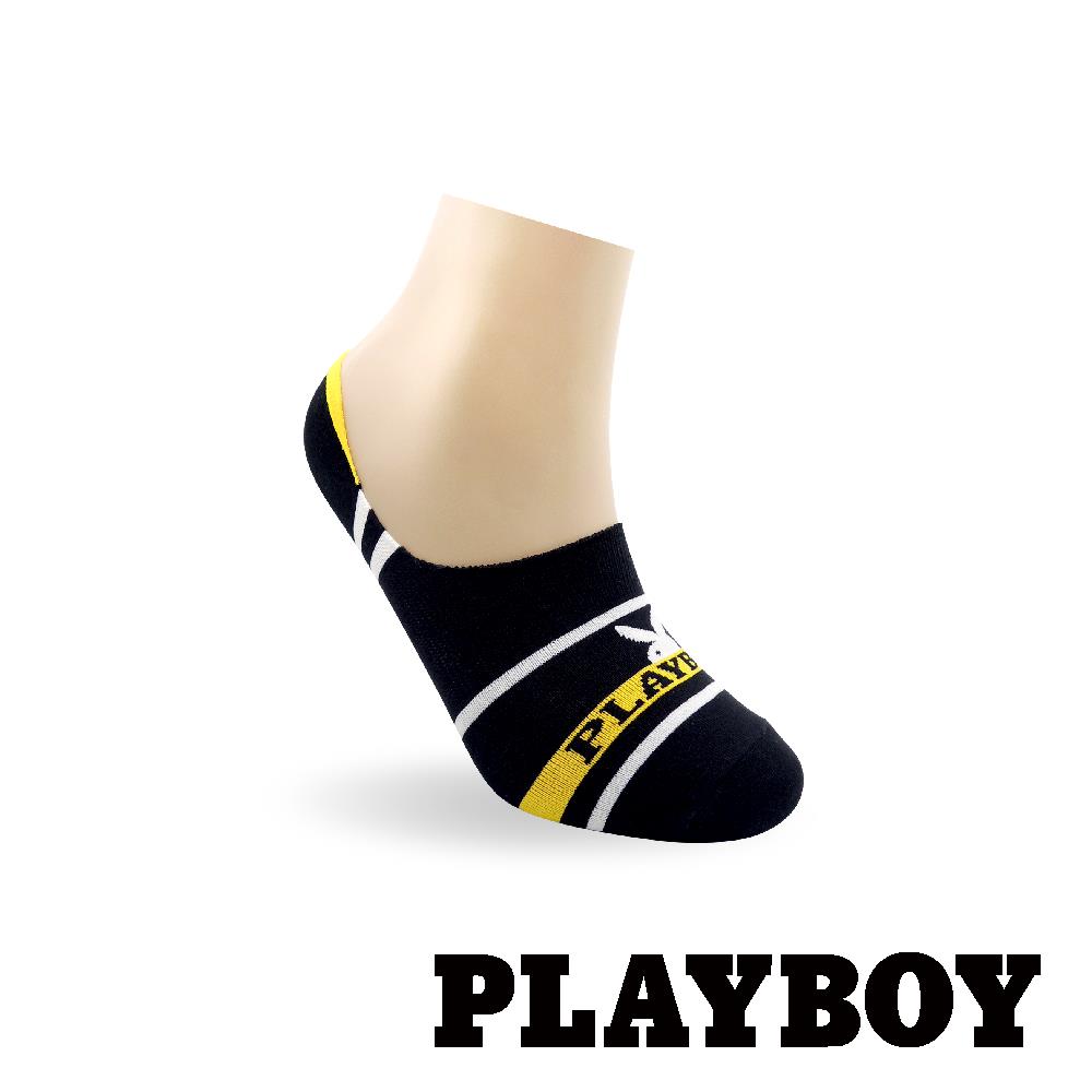 【襪款任選4雙$395 、9雙$750】 PLAYBOY 細針隱形男襪-黑色(BX1117)