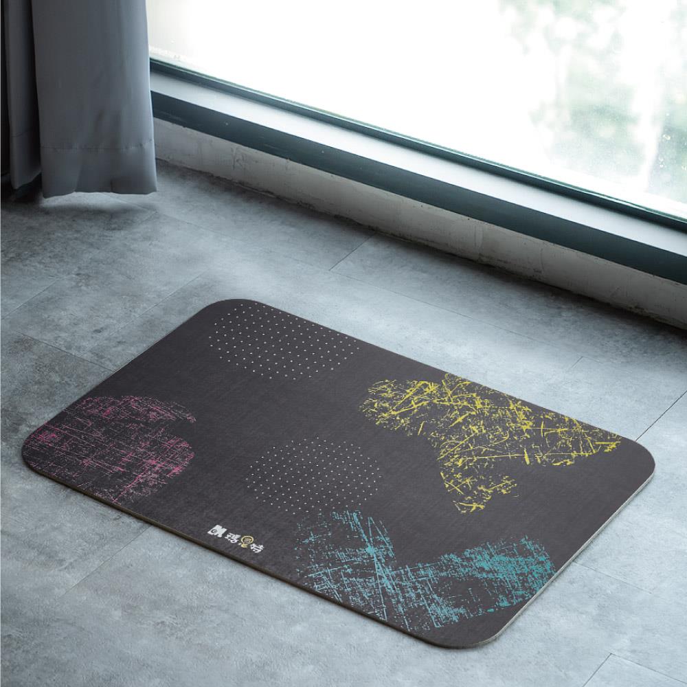【瑪思特】30秒瞬吸 軟式珪藻土吸水地墊 噗噗風 (60x40cm)