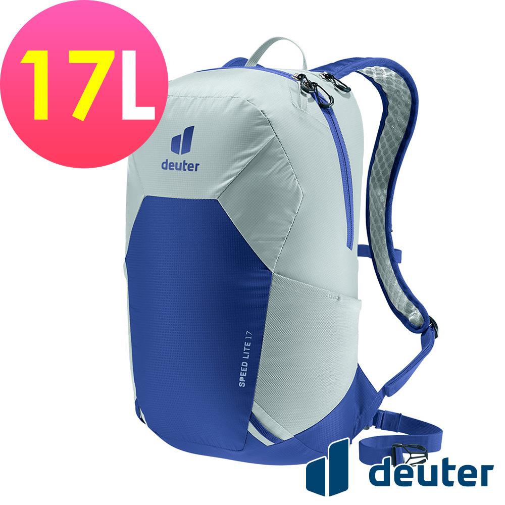 【deuter 德國】SPEED LITE 超輕量旅遊背包/登山包/健行包17L(3410122白錫藍)