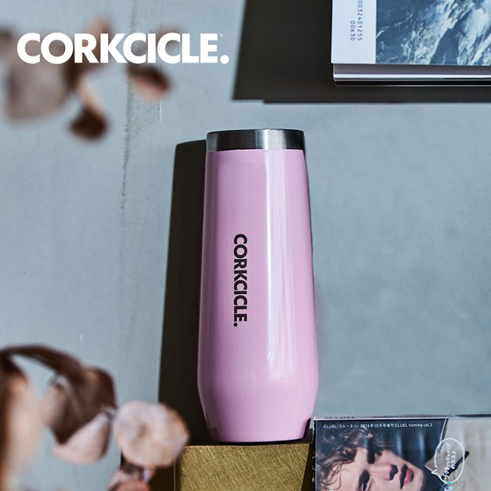 【ＣＯＲＫＣＩＣＬＥ】三層真空香檳杯－玫瑰石英粉(２００ｍｌ)