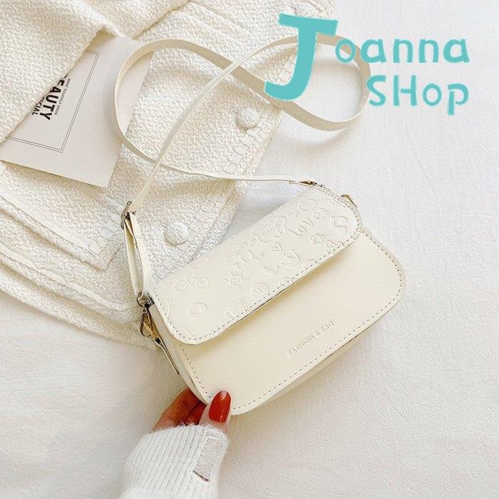 塗鴉印壓百搭隱藏斜背包1-Joanna Shop