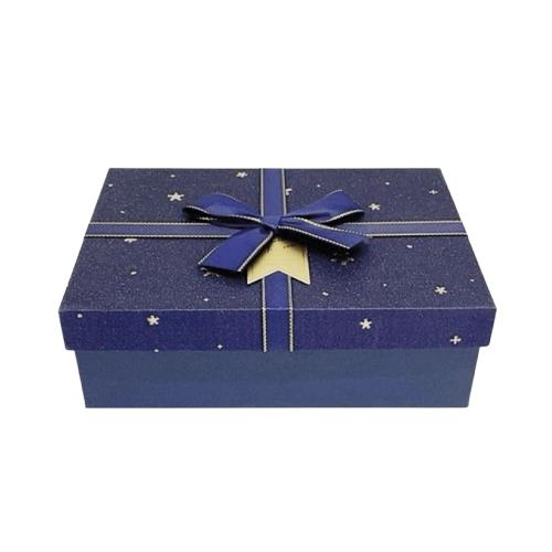摩登風采禮物盒/萬用紙盒(中)-暗夜藍色(尺寸:約20x13.9x6.7cm)