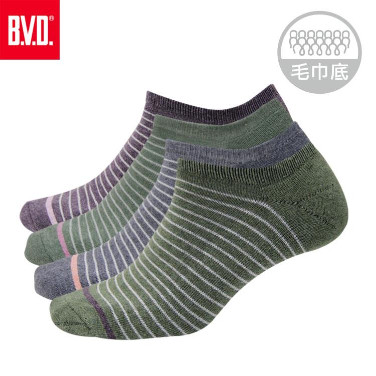 【BVD】低口直角細紋男襪-B255