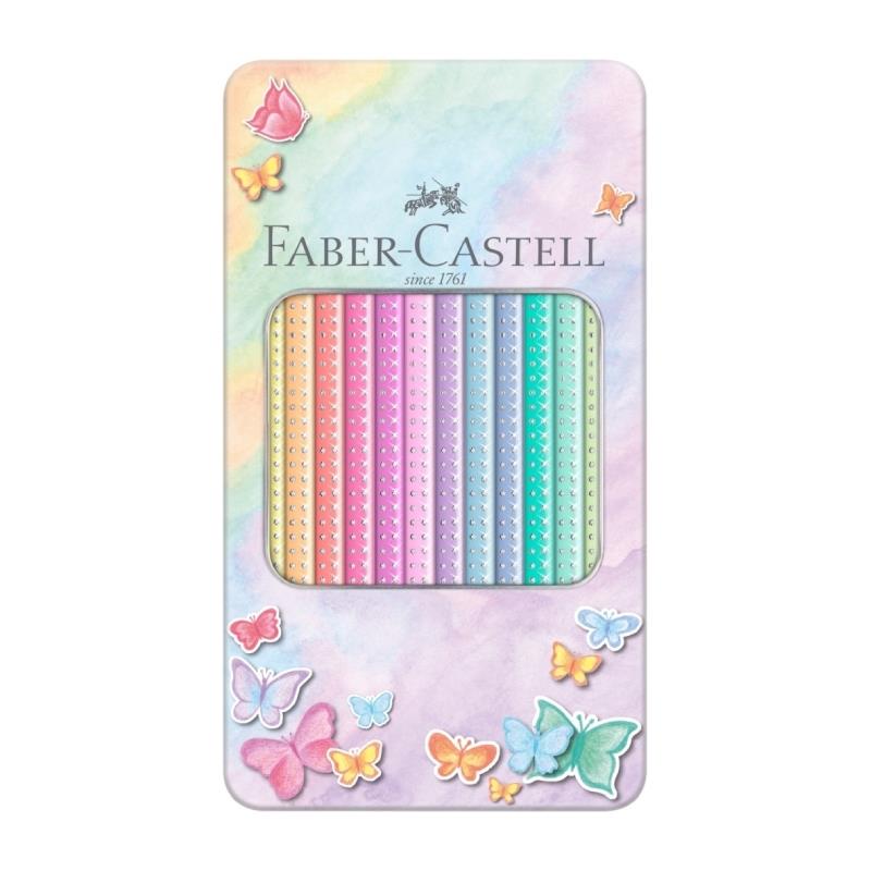 輝柏Faber-Castell 三角點鑽馬卡龍色鉛筆-12色