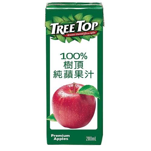 【樹頂】箱購樹頂１００％純蘋果汁(２００ｍｌ＊２４入／箱)(效期至2024/08/31)