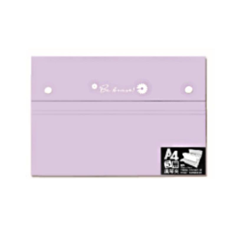 雛菊橫式五層風琴夾-紫
