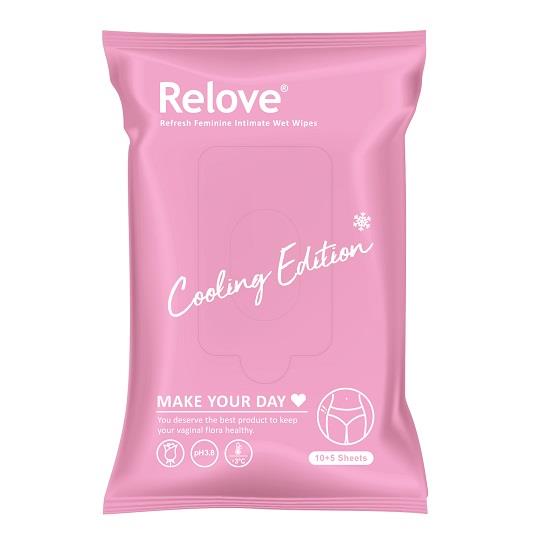 【Relove】涼感私密弱酸平衡濕紙巾(15張/包)