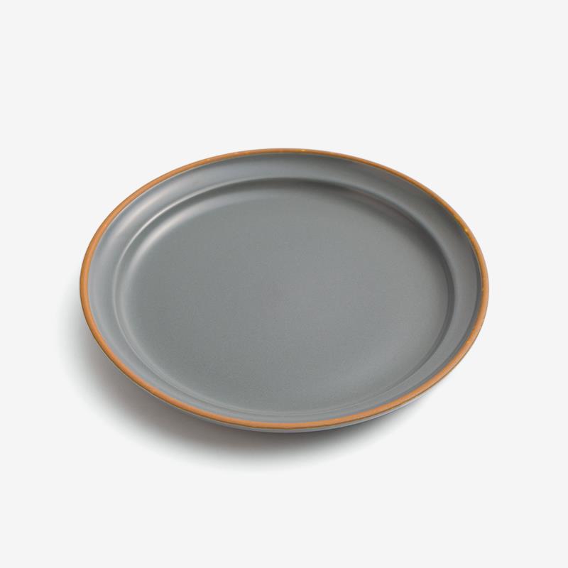 WAGA 樸質白玉 16cm 陶瓷圓盤｜霧灰｜單品