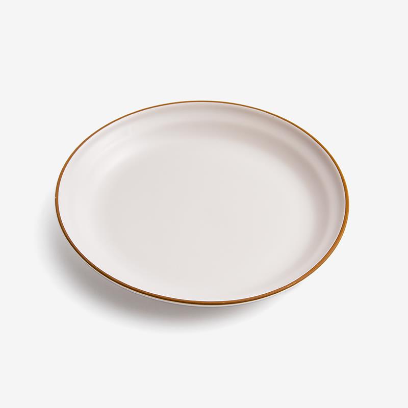 WAGA 樸質白玉 20.5cm 陶瓷圓盤｜奶油白｜單品