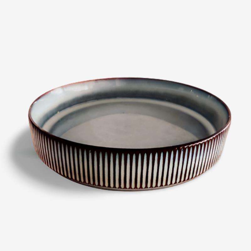 WAGA 樸質線紋 19cm 陶瓷深盤｜單品
