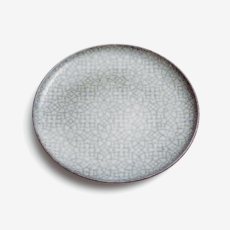 WAGA 冰裂樸質 20cm 陶瓷圓盤︱單品