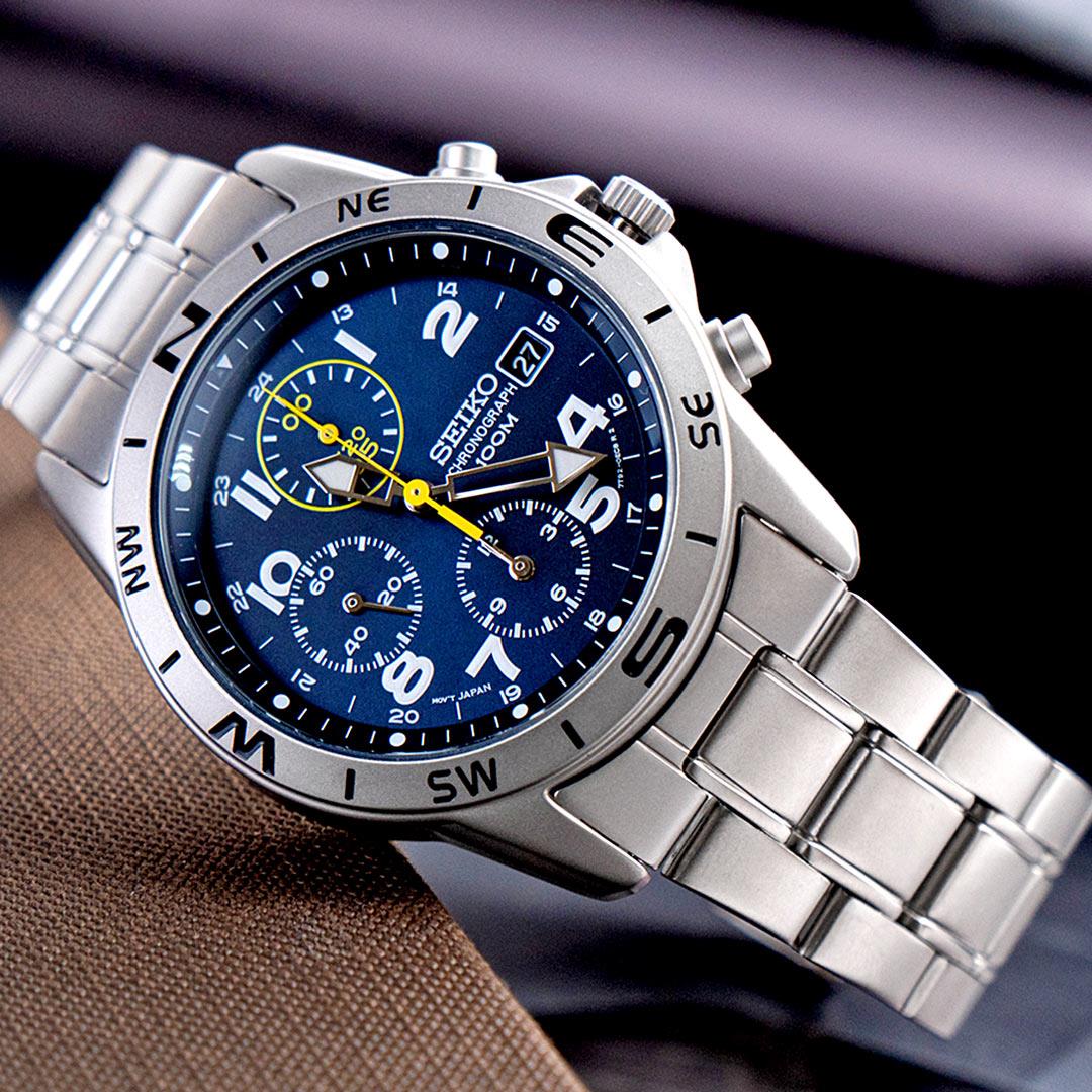 【結帳再折$200】現貨 SEIKO 精工錶 迷航銀河不鏽鋼腕錶/銀x藍面 男錶 SND379P1_JP 夜光時針 世界第一日本精工 熱賣中!